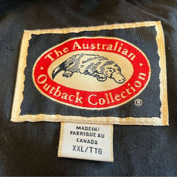 The Original Australian Drover Coat Mens XXL Black Waterproof Oilskin Duster - Picture 3 of 9